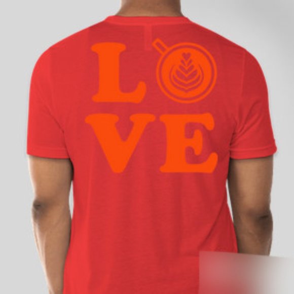 I Love You A Latte Coffee Lovers Mens Tri-Blend T-Shirt - Picture 2 of 2